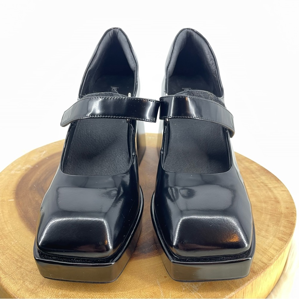 Jeffrey Campbell Black Patent Platform Mary Jane Heels - Picture 2 of 11